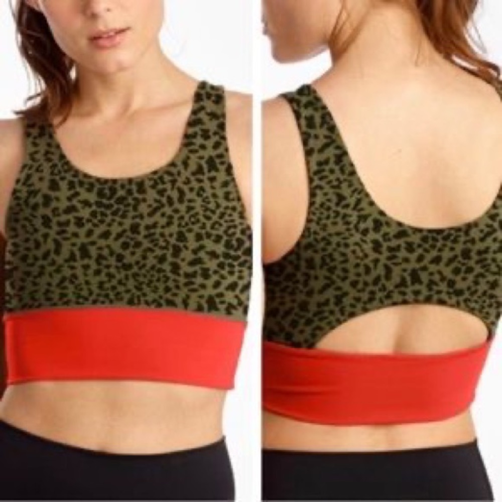 DYI Elevate Bra Top Moss Flame Leopard XS